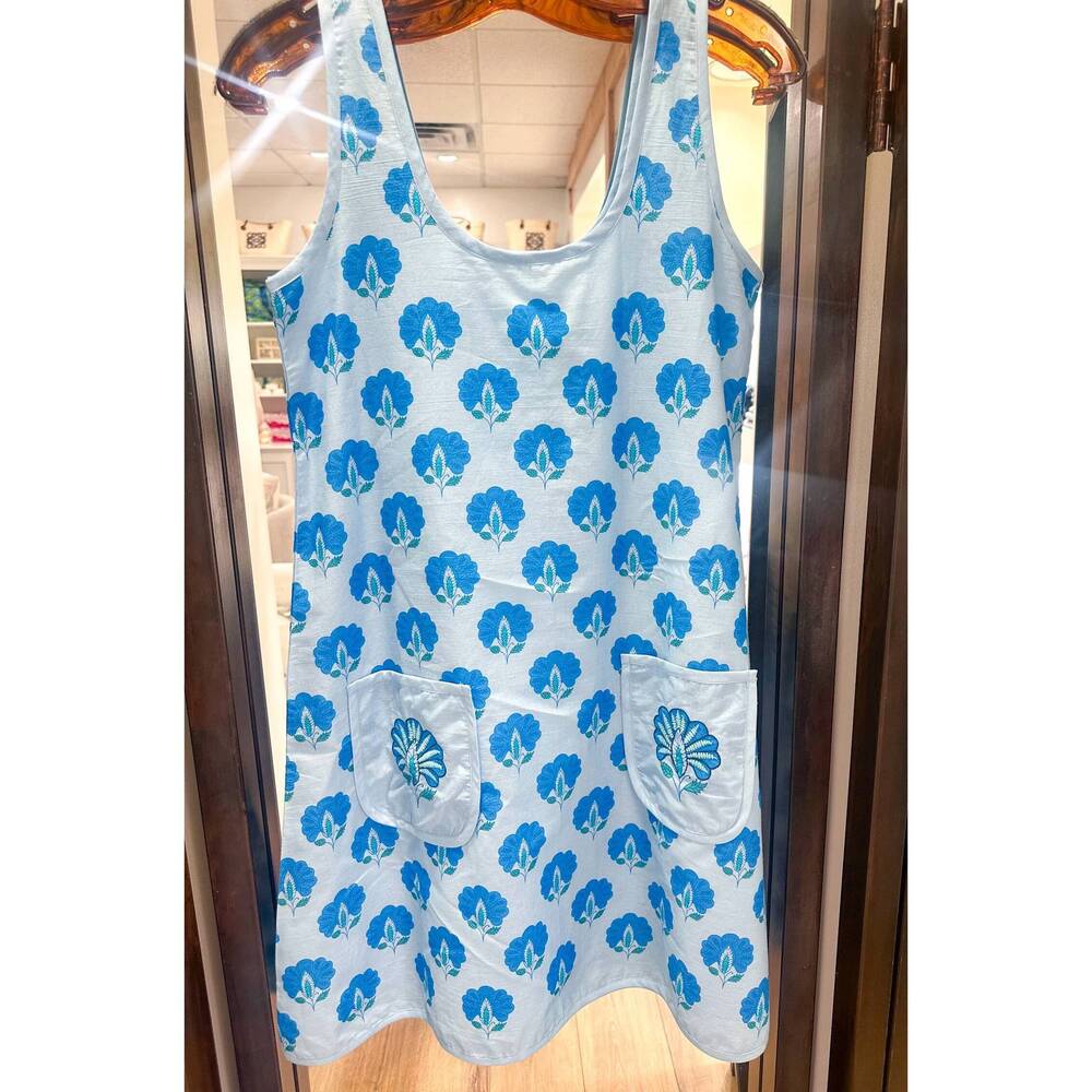 NEW BINDU women's atlas mini shift dress in sky blue